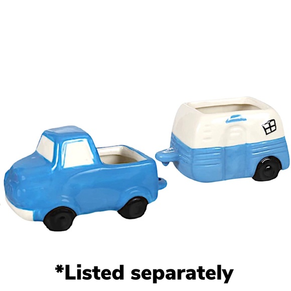 BLUE PICK UP TRUCK CERAMIC PLANTER NWT - Picture 4 of 9